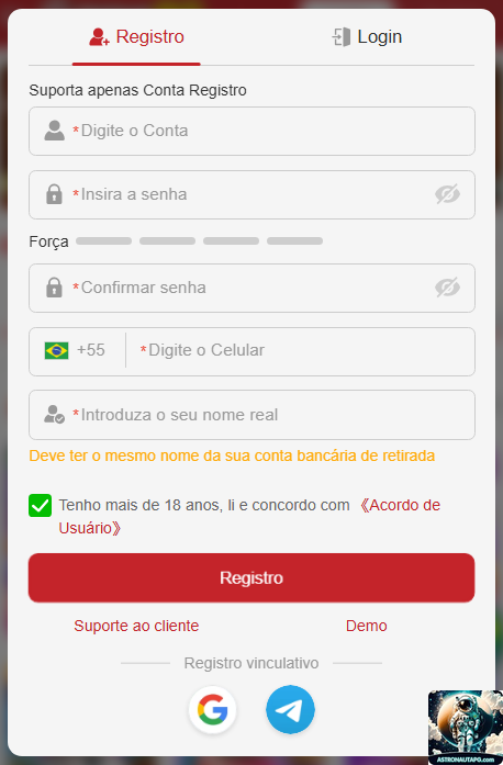 Experiência de Jogos astronautapg.com